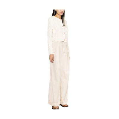 (Women) Polo Ralph Lauren SS23 Cream White Cable Knit Cardigan. 211891898-001