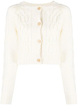 (W) ポロラルフローレン SS23 クリームホワイト ケーブルニット カーディガン 211891898-001 Order (W) ポロラルフローレン SS23 クリームホワイト ケーブルニット カーディガン 211891898-001