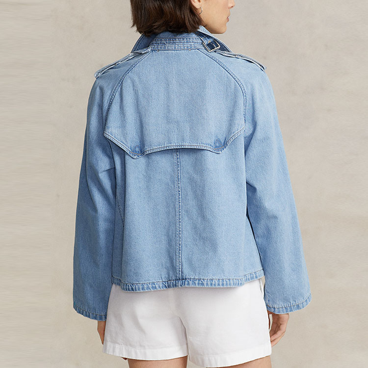 (Women) Polo Ralph Lauren SS23  Double-Breasted Asymmetric Denim Jacket Navy Blue WMPOOTWNDI20006-410 圖 5