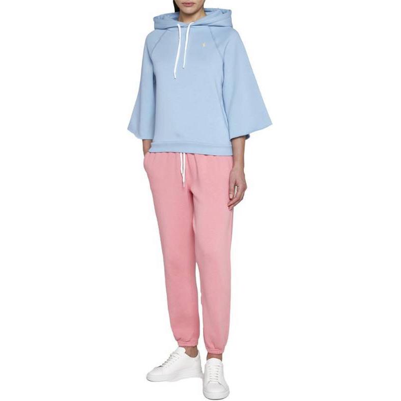 Shop (W) 拉夫劳伦2023春夏浅蓝色连帽衫，带徽标刺绣。 211892615-001