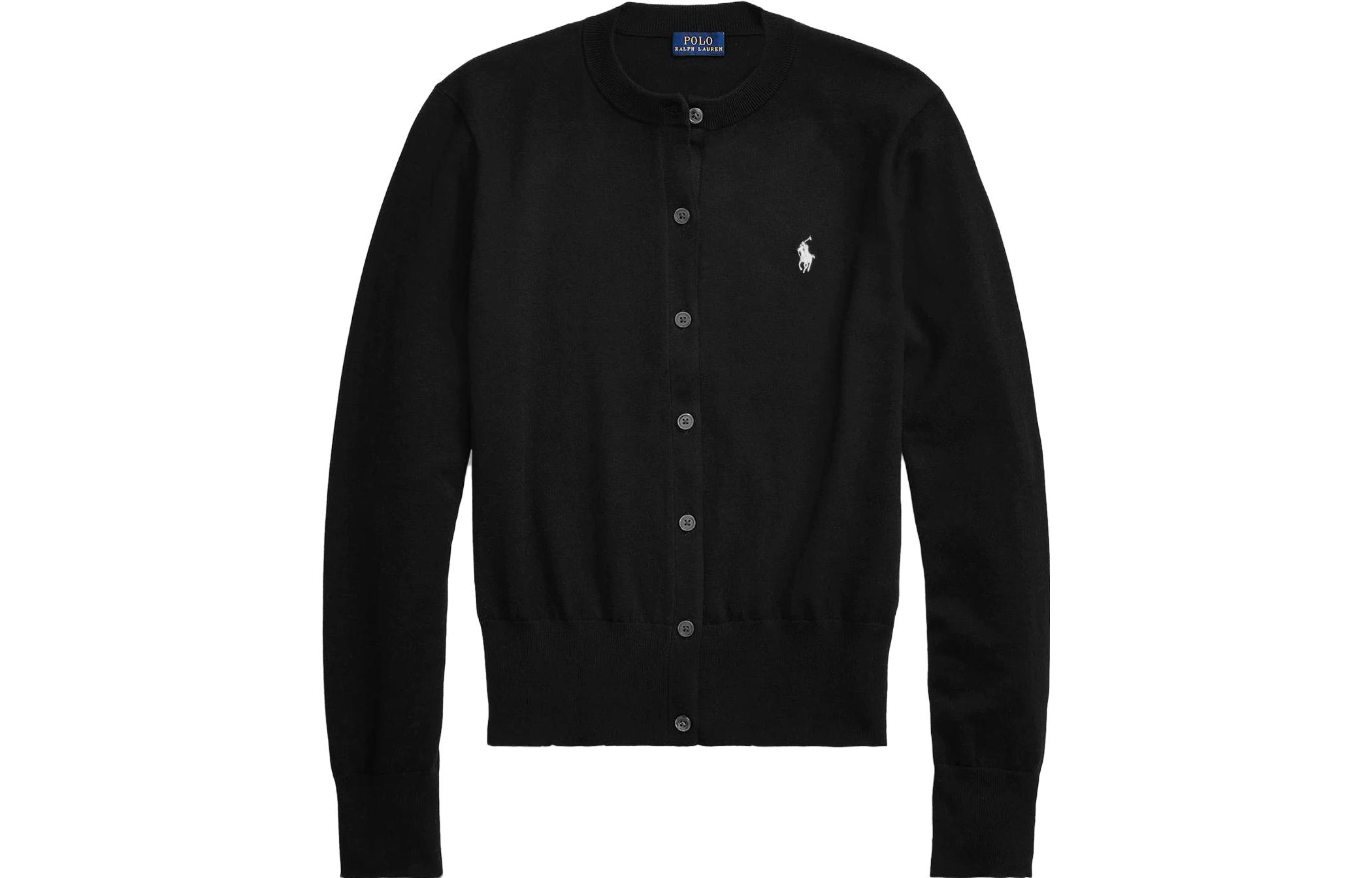 Order (W) 폴로 랄프 로렌 SS23 로고 크루넥 니트 가디건 스웨터. 211702649-004