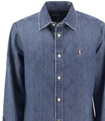 (Women) Polo Ralph Lauren SS23 Logo Embroidered Blue Long-Sleeve Shirt. 211899526-001 Purchase (Women) Polo Ralph Lauren SS23 Logo Embroidered Blue Long-Sleeve Shirt. 211899526-001