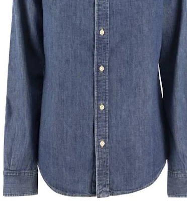 (Women) Polo Ralph Lauren SS23 Logo Embroidered Blue Long-Sleeve Shirt. 211899526-001 Details for (Women) Polo Ralph Lauren SS23 Logo Embroidered Blue Long-Sleeve Shirt. 211899526-001
