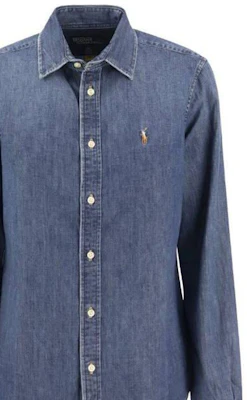 (Women) Polo Ralph Lauren SS23 Logo Embroidered Blue Long-Sleeve Shirt. 211899526-001 Sizing (Women) Polo Ralph Lauren SS23 Logo Embroidered Blue Long-Sleeve Shirt. 211899526-001