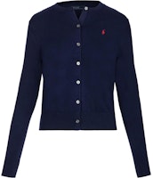 (Women) Polo Ralph Lauren SS23 Logo Embroidered Knit Cardigan Navy Blue. 211891672-002 (Women) Polo Ralph Lauren SS23 Logo Embroidered Knit Cardigan Navy Blue. 211891672-002