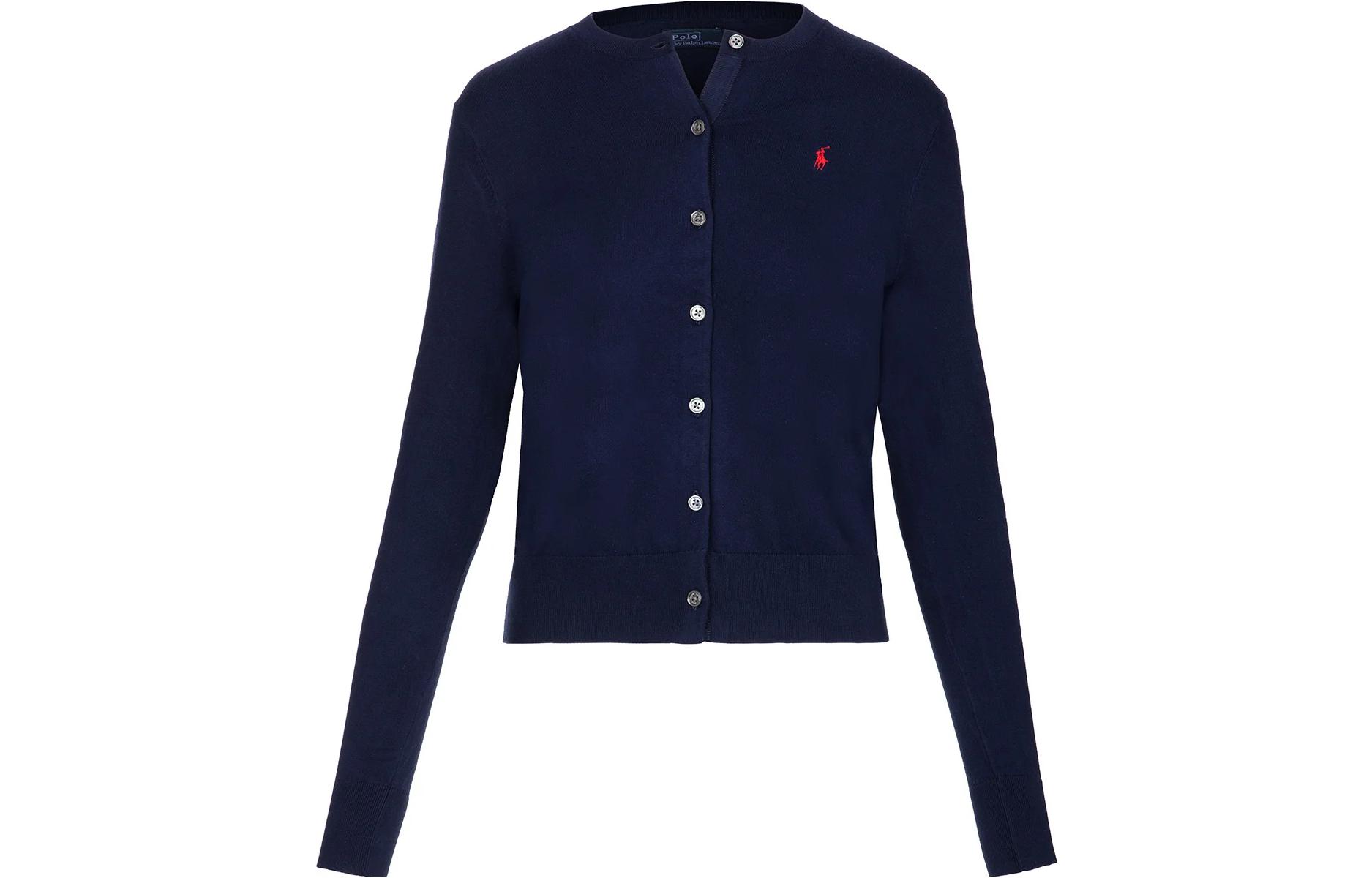 Order (W) Polo Ralph Lauren SS23 刺繡Logo針織羊毛開衫 海軍藍 211891672-002