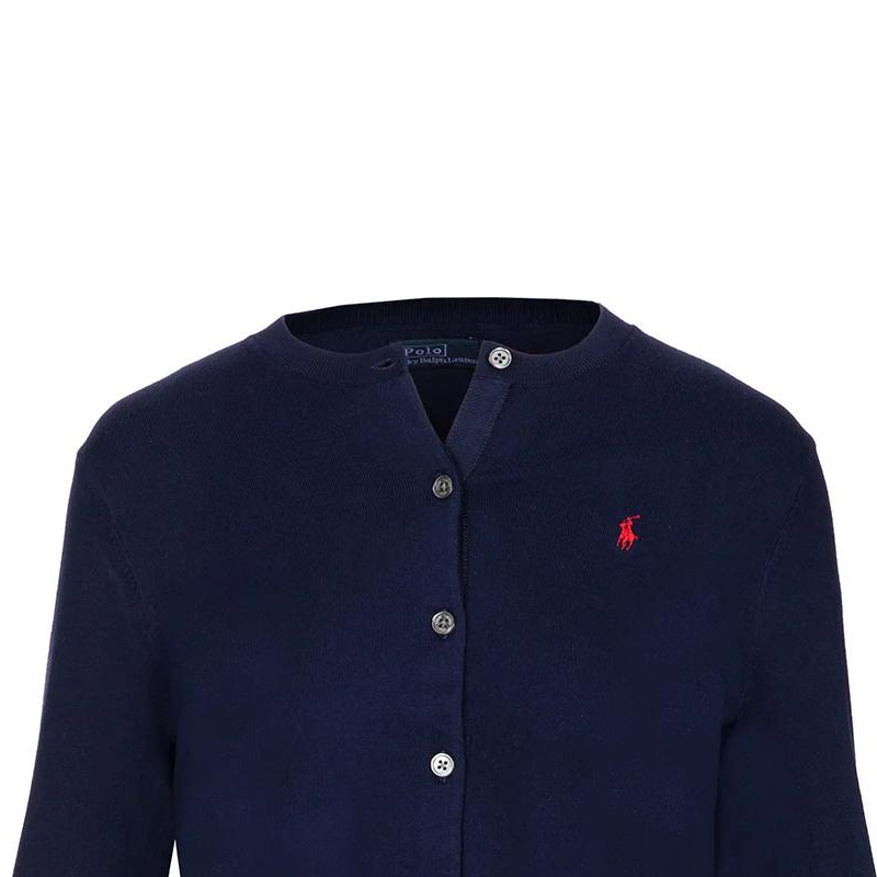 Shop (W) Polo Ralph Lauren SS23 刺繡Logo針織羊毛開衫 海軍藍 211891672-002