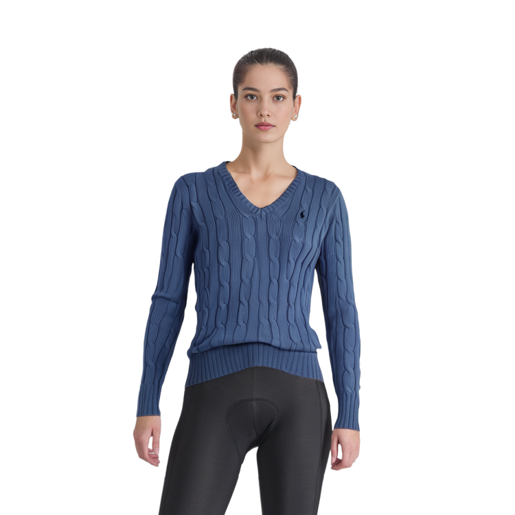 (Women) Polo Ralph Lauren SS23  Logo Jacquard Knit Pullover Sweater Blue. 211891641-003 圖 4