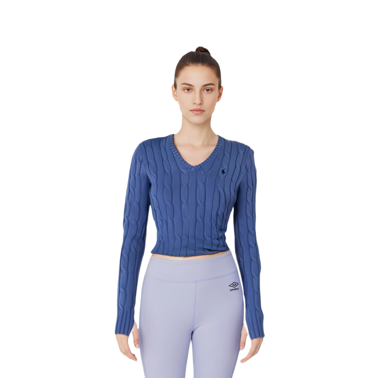 (Women) Polo Ralph Lauren SS23  Logo Jacquard Knit Pullover Sweater Blue. 211891641-003 圖 5