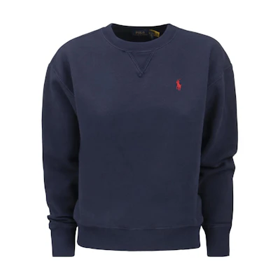 (Women) Polo Ralph Lauren SS23 Logo Print Crewneck Sweatshirt Blue. 211891557-002