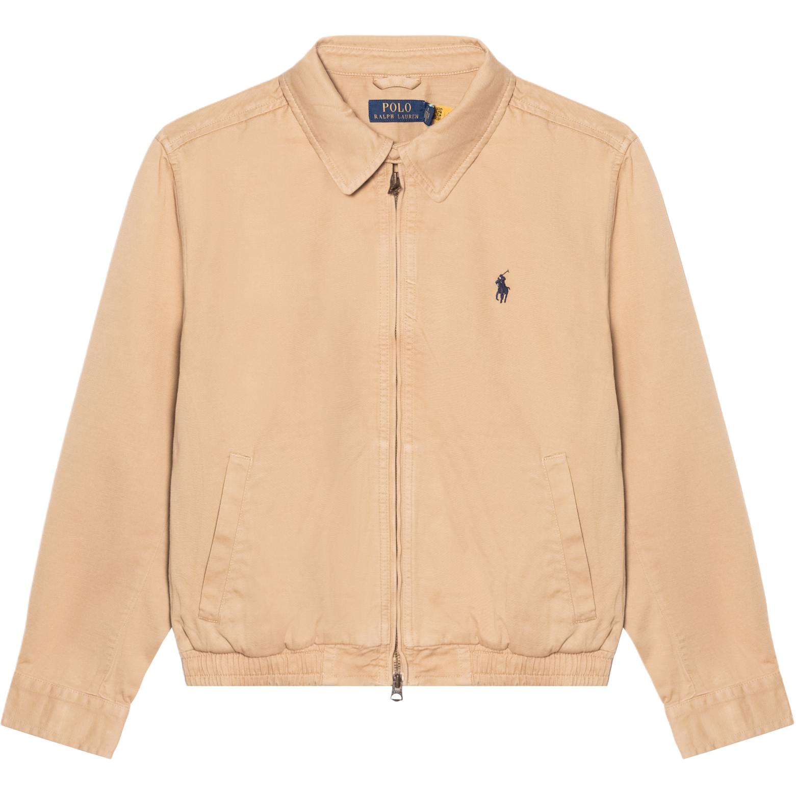 (Women) Polo Ralph Lauren SS23  Loose Fit Khaki Cotton Jacket with Logo Embroidery Brown WMPOOTWN5A20038-250