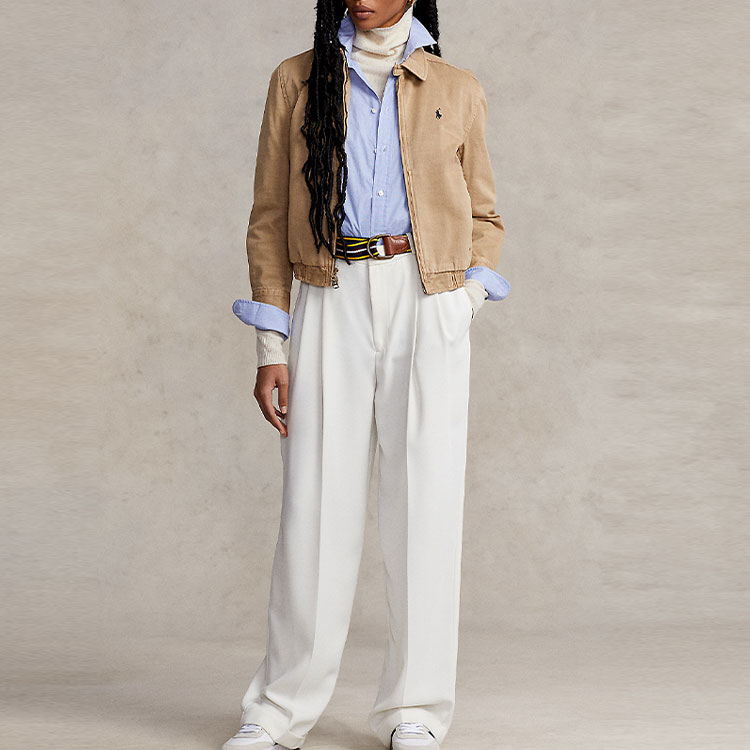 (Women) Polo Ralph Lauren SS23  Loose Fit Khaki Cotton Jacket with Logo Embroidery Brown WMPOOTWN5A20038-250 圖 3