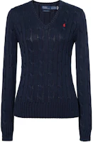 (Women) Polo Ralph Lauren SS23 Navy Logo Knit Crewneck Pullover Sweater. 211891641-002 (Women) Polo Ralph Lauren SS23 Navy Logo Knit Crewneck Pullover Sweater. 211891641-002