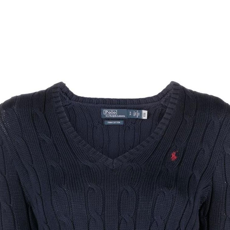 (Women) Polo Ralph Lauren SS23  Navy Logo Knit Crewneck Pullover Sweater. 211891641-002 圖 6