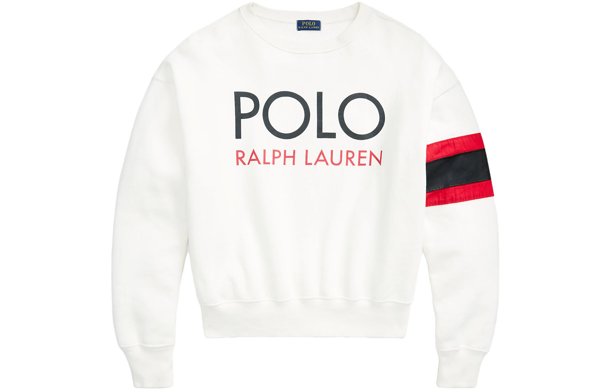 (Women) Polo Ralph Lauren SS23  Oversized Letter Print Sweatshirt White 211877696-001 圖 2
