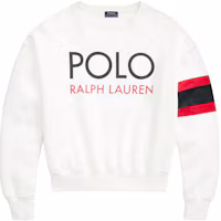 Order (Women) Polo Ralph Lauren SS23 Oversized Letter Print Sweatshirt White 211877696-001