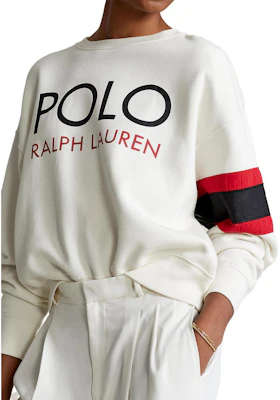 (W) Polo Ralph Lauren SS23 字母印花寬版白色長袖上衣 211877696-001 Shop (W) Polo Ralph Lauren SS23 字母印花寬版白色長袖上衣 211877696-001
