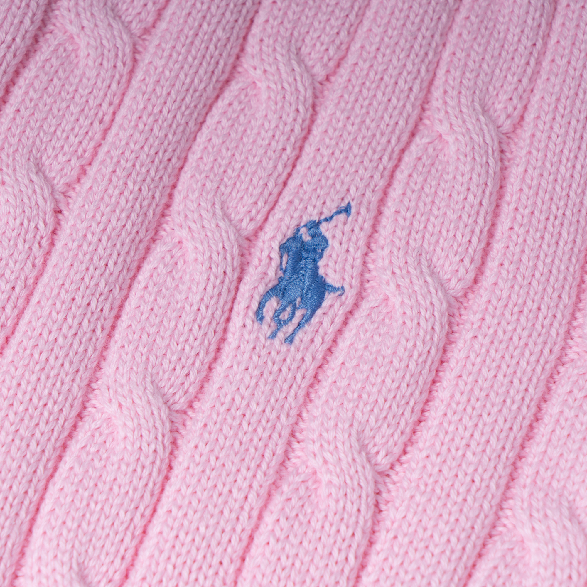 Details for (W) 폴로 랄프 로렌 SS23 핑크 로고 자수 크루넥 니트 티셔츠. 211910987-003