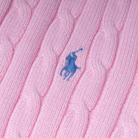 Details for (W) Polo Ralph Lauren SS23 粉色刺繡標誌圓領針織T恤 211910987-003