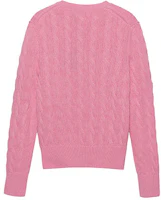 Lookbook (W) Polo Ralph Lauren SS23 粉紅羅紋針織釦式羊毛開襟衫毛衣. 211-891643-004