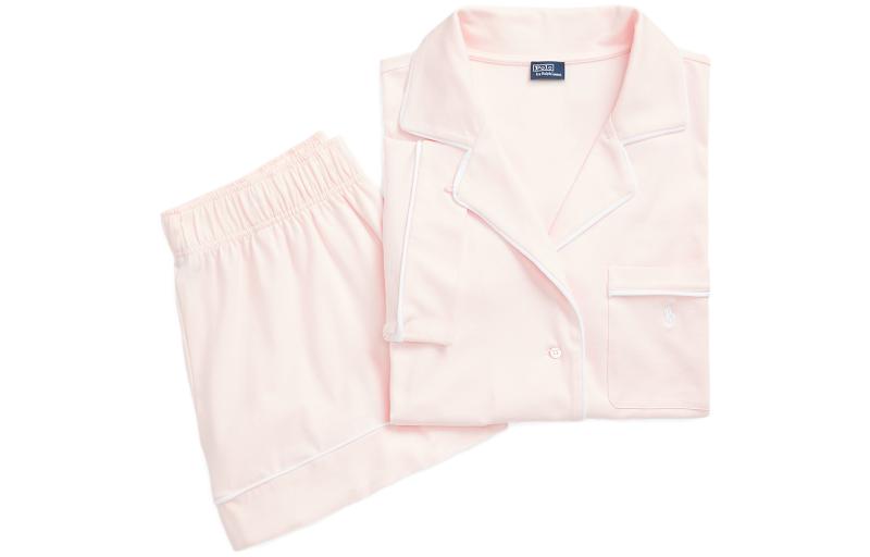 (Women) Polo Ralph Lauren SS23  Plain Short Sleeve Pajama Top & Elastic Pants Set. WMPOSLPNDU20017-650