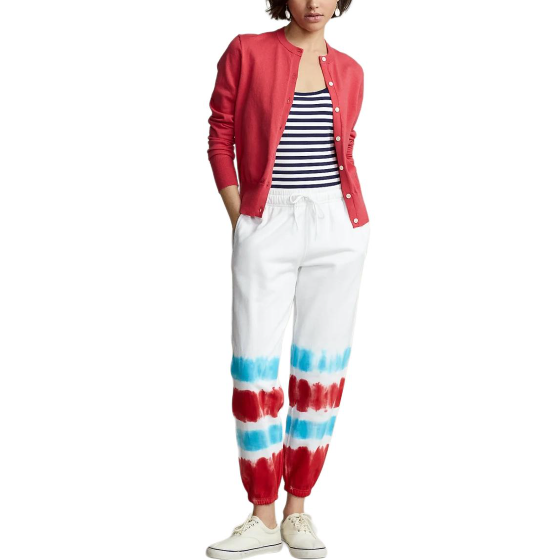 Lookbook (W) Polo Ralph Lauren SS23 Kardigan Merah Bersulam Pony Knit. WMPOSWENC020327-600