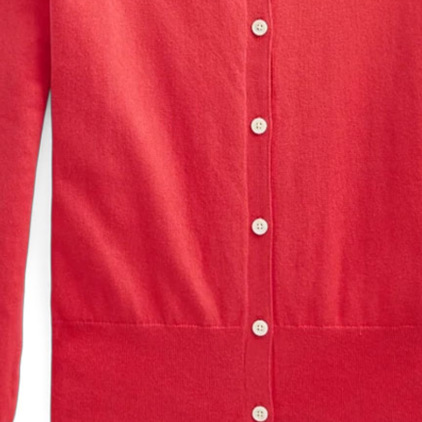 Sizing (W) Polo Ralph Lauren SS23 Kardigan Merah Bersulam Pony Knit. WMPOSWENC020327-600