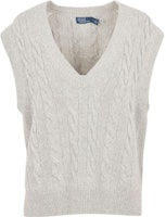 (Women) Polo Ralph Lauren SS23 Sleeveless V-Neck Knit Vest Light Grey 211910425-001 (Women) Polo Ralph Lauren SS23 Sleeveless V-Neck Knit Vest Light Grey 211910425-001