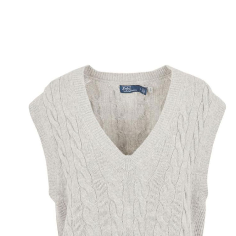 Sizing (W) Polo Ralph Lauren SS23 無袖V領針織背心 淺灰色 211910425-001