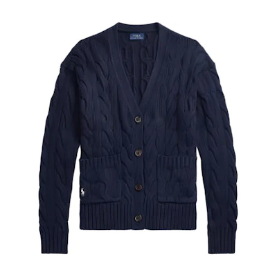 (Women) Polo Ralph Lauren SS23 Solid Cable Knit Sweater Navy Blue. WMPOSWENDW20082-400