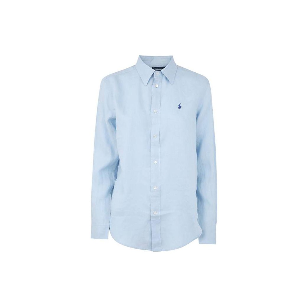 (Women) Polo Ralph Lauren SS23  Solid Casual Long-Sleeve Shirt Blue 211920516-003