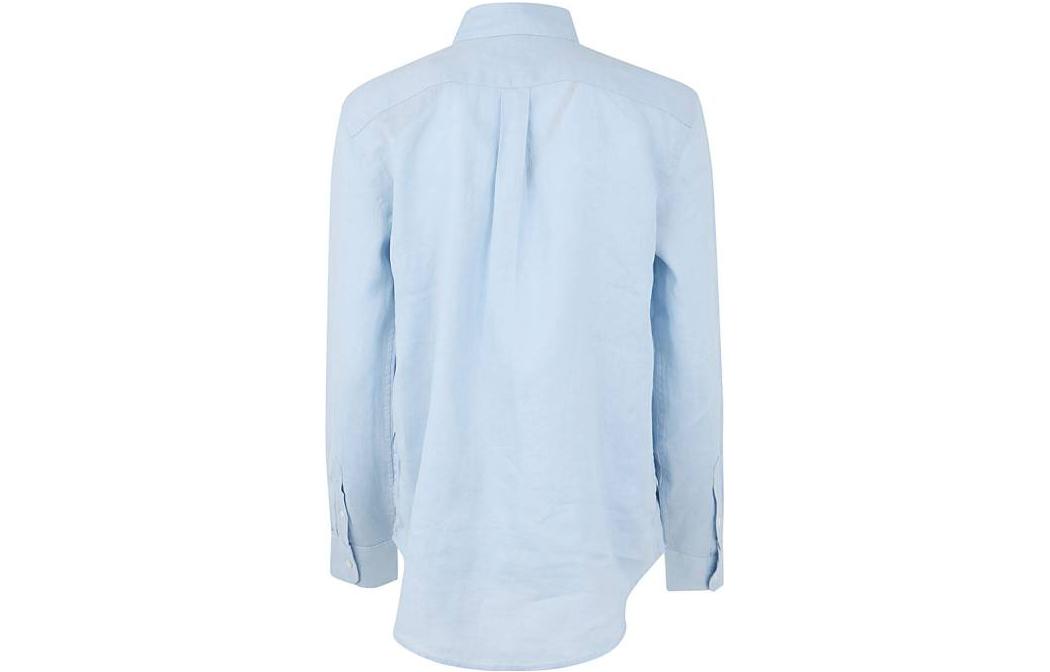 (Women) Polo Ralph Lauren SS23  Solid Casual Long-Sleeve Shirt Blue 211920516-003 圖 3