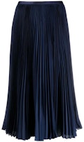 (Women) Polo Ralph Lauren SS23 Solid Pleated Casual Midi Skirt Blue. 211891438-002 (Women) Polo Ralph Lauren SS23 Solid Pleated Casual Midi Skirt Blue. 211891438-002