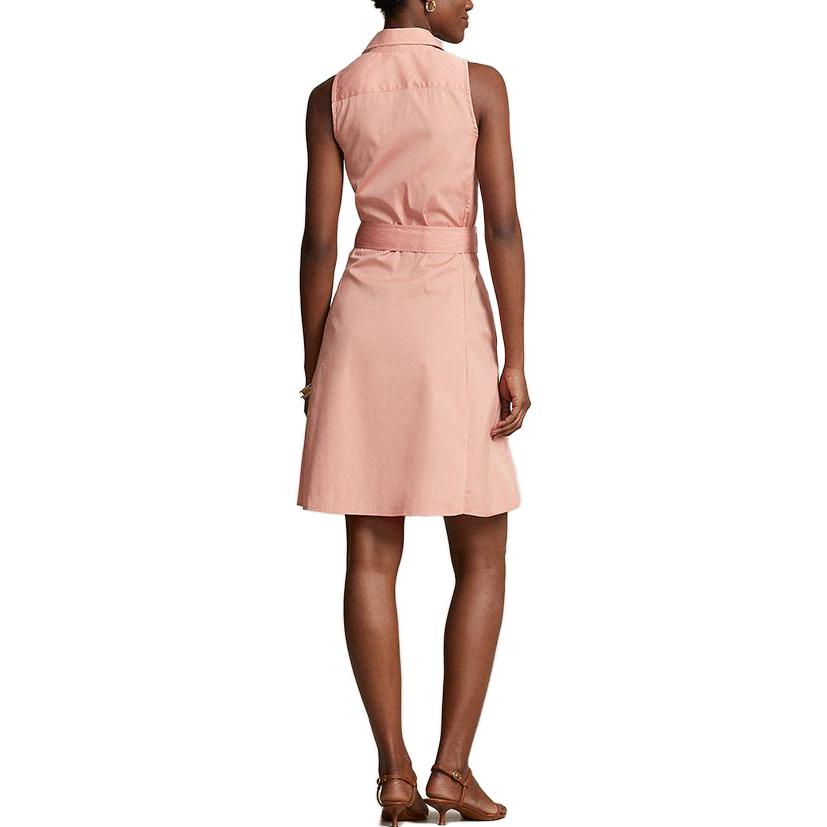 Shop (W) Polo Ralph Lauren SS23 Vestido Camisa Sin Mangas Rosa Sólido. WMPODRSNFA20487-650