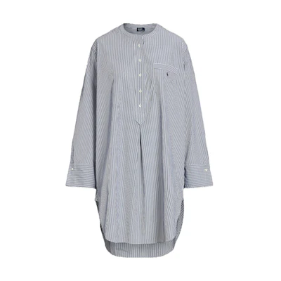 (Women) Polo Ralph Lauren SS23 Striped Long-Sleeve Blue Dress WMPOSLPNDV20003-999