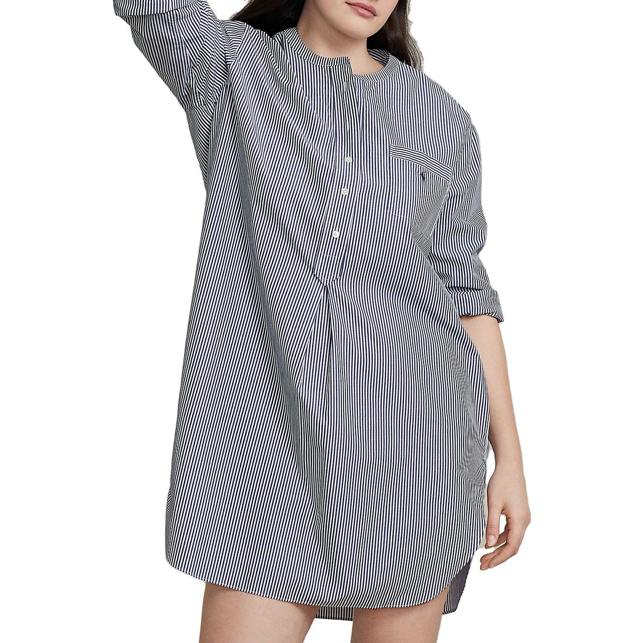 Sizing (W) ポロラルフローレン SS23 ストライプ 長袖ブルードレス WMPOSLPNDV20003-999