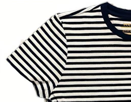 Shop (W) Polo Ralph Lauren SS23 Camiseta Rayas Azul Blanco Manga Corta Cuello Redondo 211698030-021