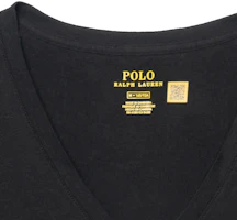 Details for (W) Polo Ralph Lauren SS23 Camiseta Negra Cuello en V con Logo Bordado. WMPOKNINCU20698-790