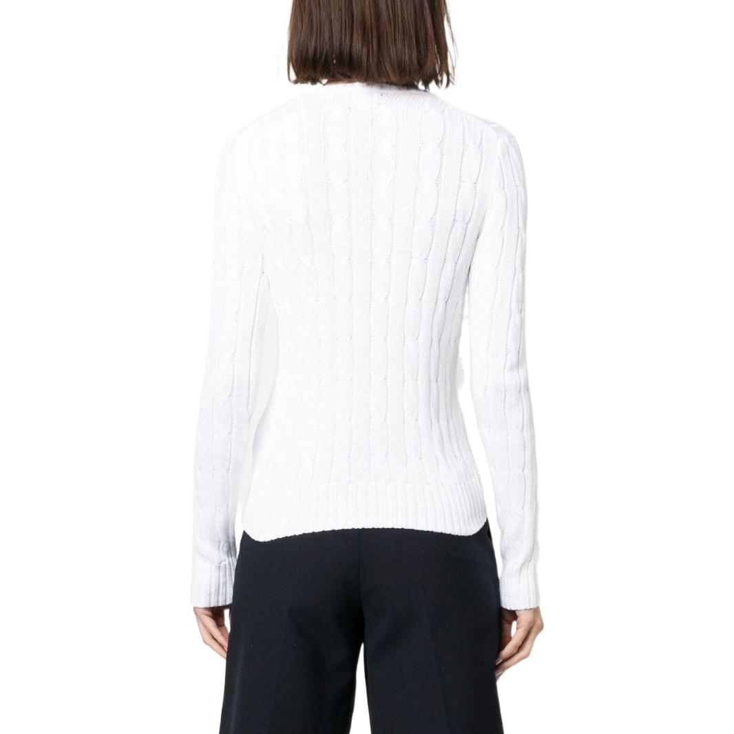 Purchase (W) Polo Ralph Lauren SS23 白色刺繡麻花針織毛衣 211891640-001