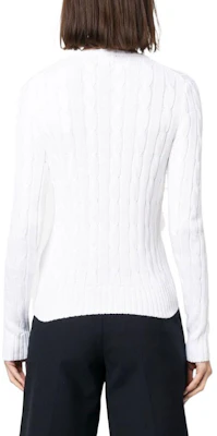 (W) Polo Ralph Lauren SS23 白色刺繡麻花針織毛衣 211891640-001 Purchase (W) Polo Ralph Lauren SS23 白色刺繡麻花針織毛衣 211891640-001