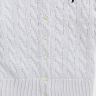 (Women) Polo Ralph Lauren SS23 White Cable Knit Sweater with Embroidery. 211891643-001 Purchase (Women) Polo Ralph Lauren SS23 White Cable Knit Sweater with Embroidery. 211891643-001