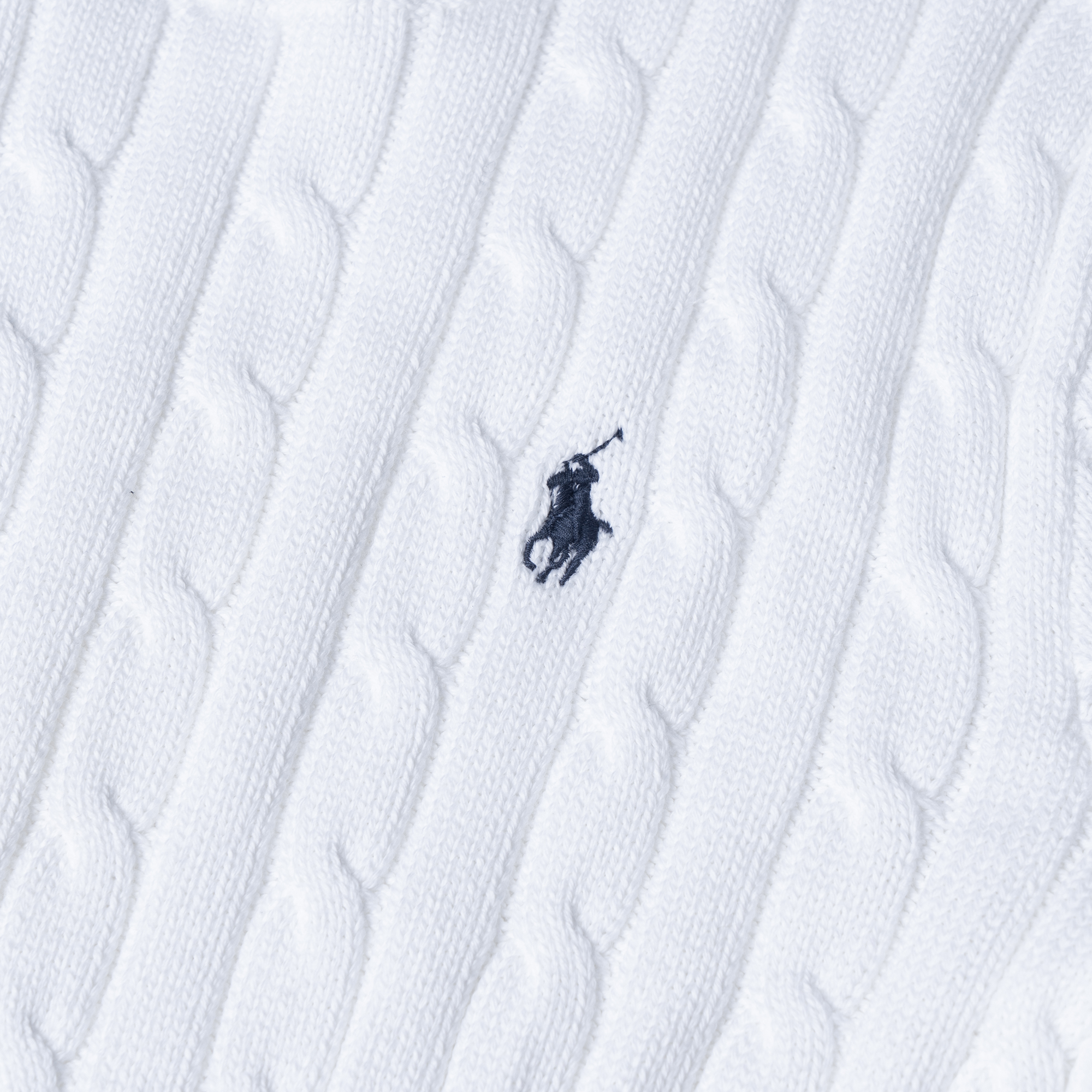 Sizing (W) Polo Ralph Lauren SS23 白色刺繡麻花針織毛衣 211891640-001