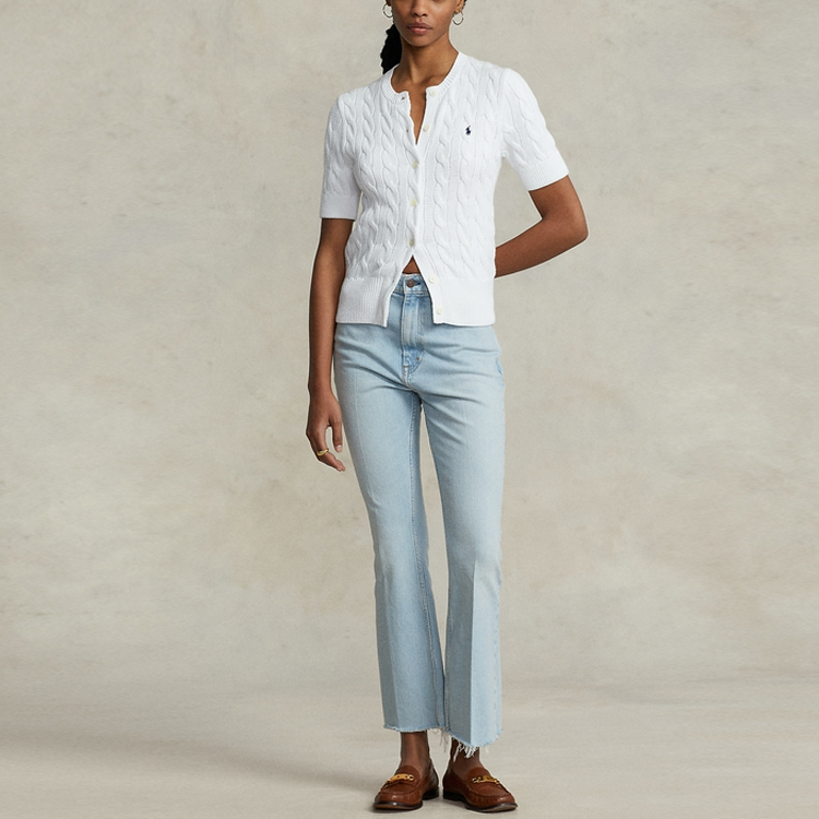 (Women) Polo Ralph Lauren SS23  White Knit Cardigan with Logo Embroidery. WMPOSWENDW20151-100 圖 5