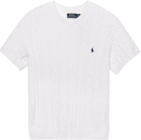 (Women) Polo Ralph Lauren SS23 White Knit Sweater with Solid Logo Embroidery. 211910987-001 (Women) Polo Ralph Lauren SS23 White Knit Sweater with Solid Logo Embroidery. 211910987-001