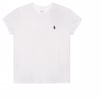 Order (W) Polo Ralph Lauren SS23 白色刺繡標誌圓領T恤。 211747407-002