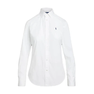 (Women) Polo Ralph Lauren SS23 White Long-Sleeve Solid Button-Up Shirt. WMPOSHTNDO20361-100