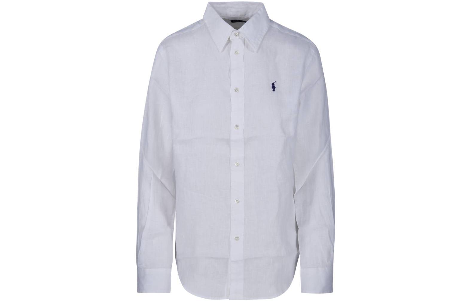 (Women) Polo Ralph Lauren SS23  White Long-Sleeve Shirt with Logo Embroidery. 211920516-006 圖 2