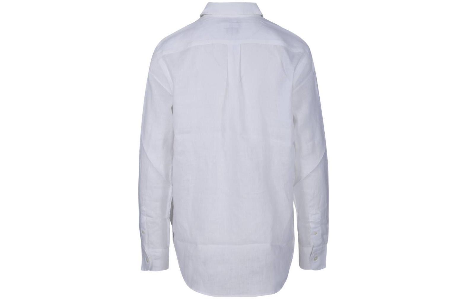 (Women) Polo Ralph Lauren SS23  White Long-Sleeve Shirt with Logo Embroidery. 211920516-006 圖 3