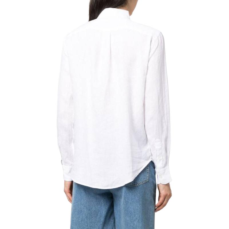 (Women) Polo Ralph Lauren SS23  White Long-Sleeve Shirt with Logo Embroidery. 211920516-006 圖 6