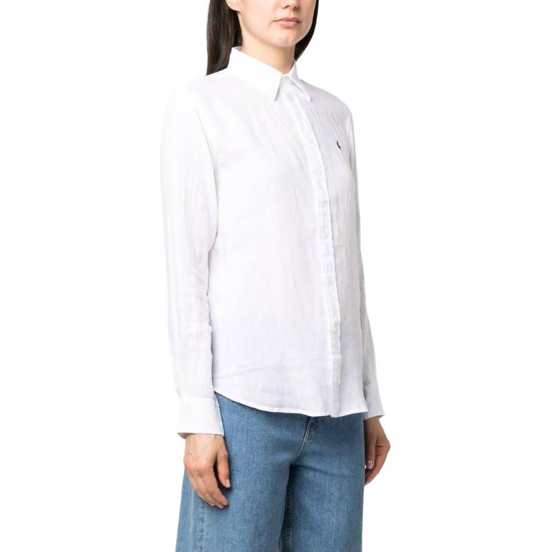 (Women) Polo Ralph Lauren SS23  White Long-Sleeve Shirt with Logo Embroidery. 211920516-006 圖 7